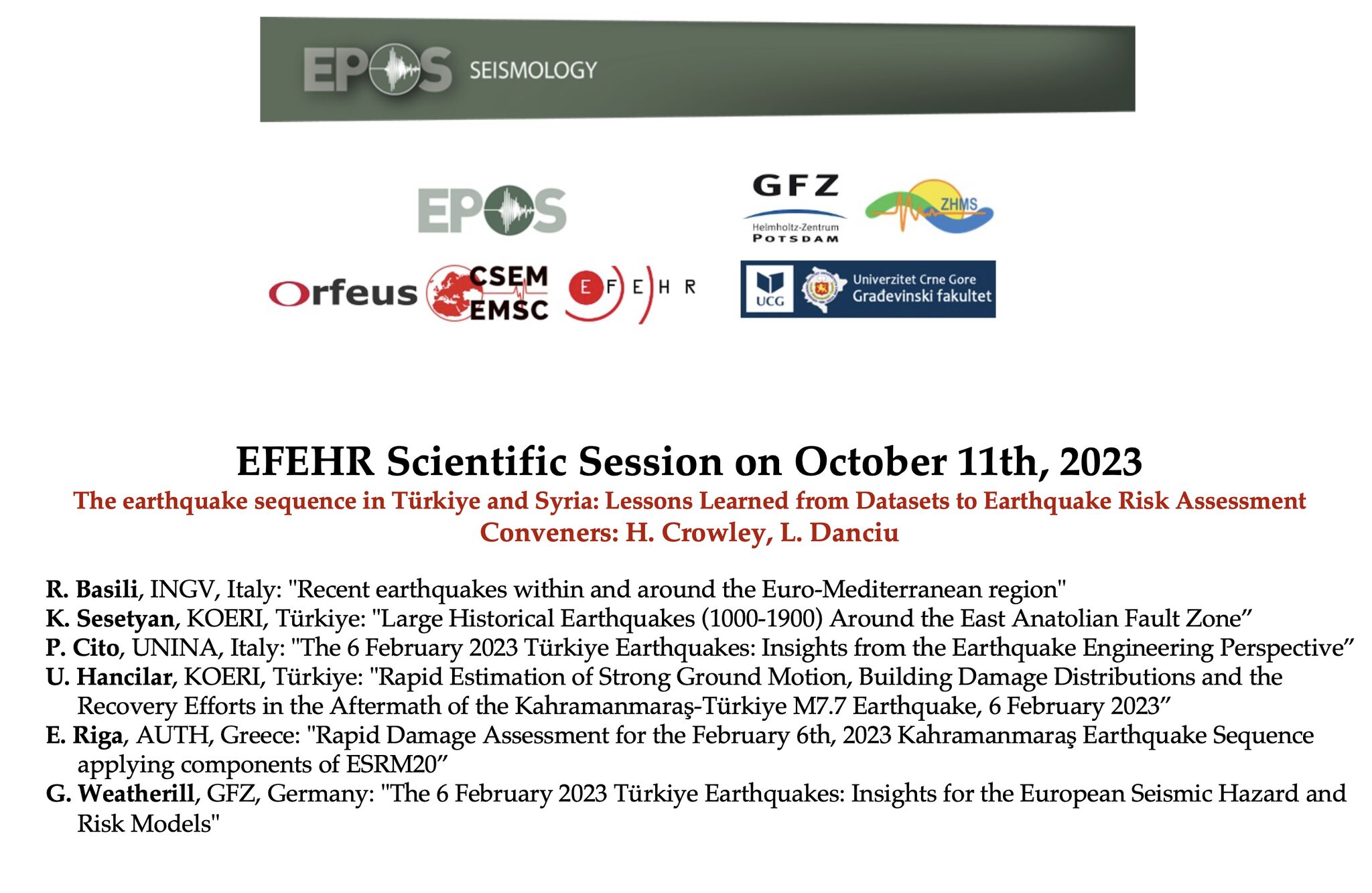 Invitation to the scientific session: October 11, 2023