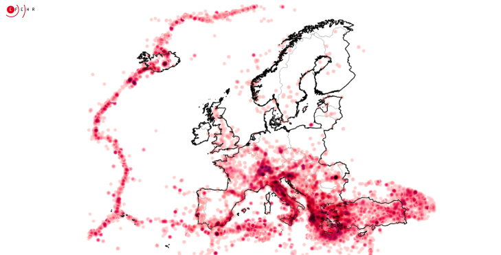 Earthquakes in Europe 1000-2014