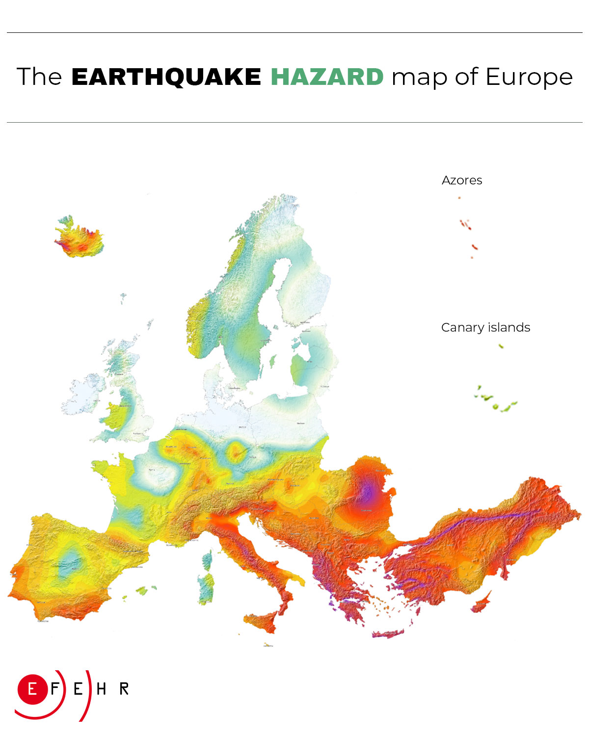 Earthquake hazard map of Europe