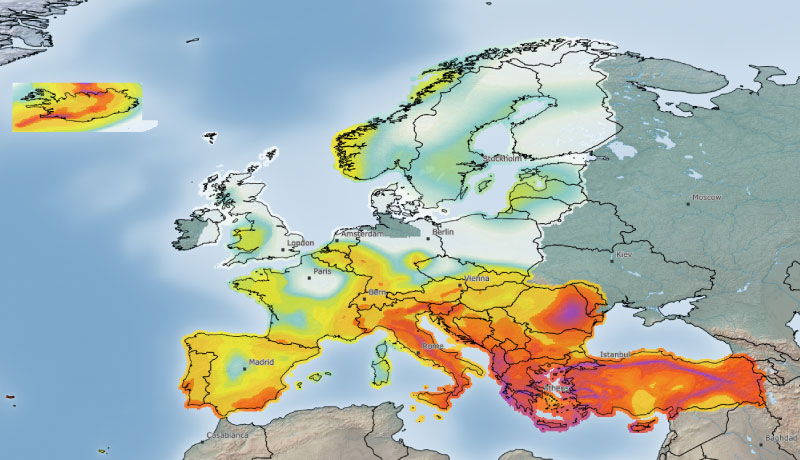 Earthquake hazard map viewer